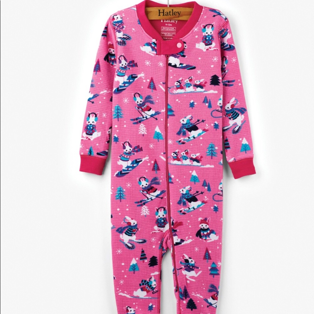 Hatley Winter Bunnies Organic Cotton Coverall